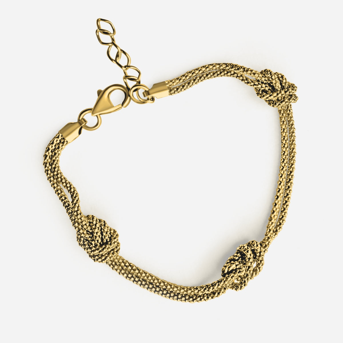 Armband "Wellenknoten-Trio" - Gold