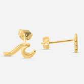 Ear Studs Wave - silver