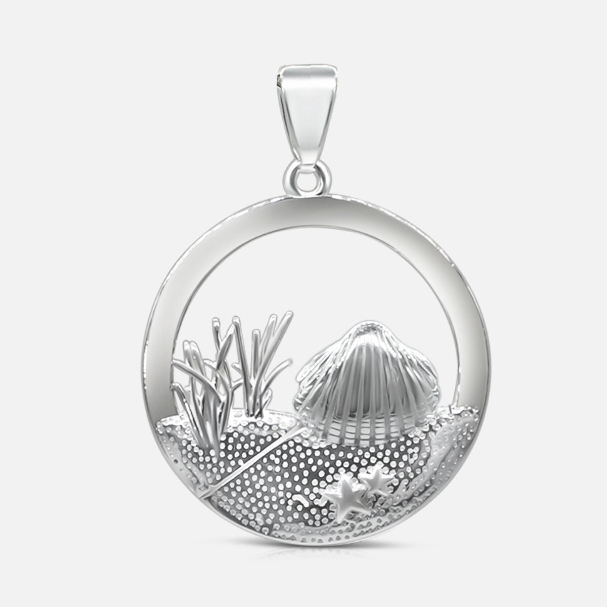 Shell round / Dune - Silver