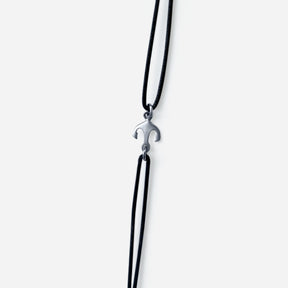 Lederarmband "Küstenanker" - Silber