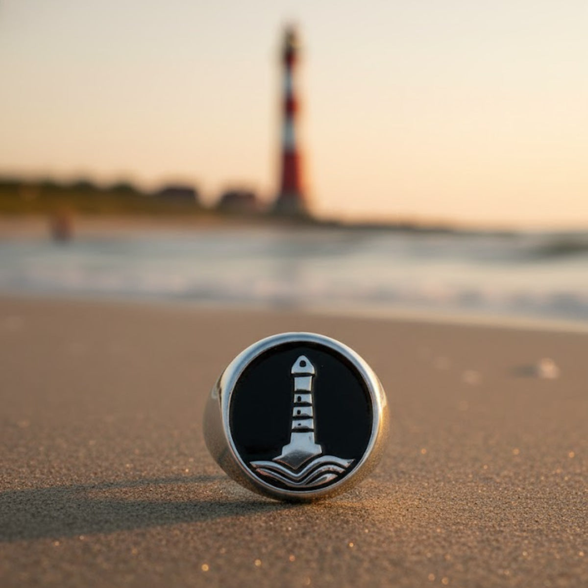 Siegelring "Leuchtturm" - Silber