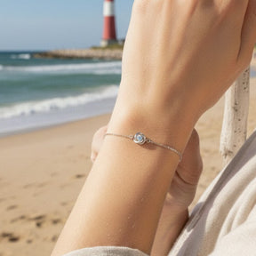 Armband "Strahlender Knoten" - Silber