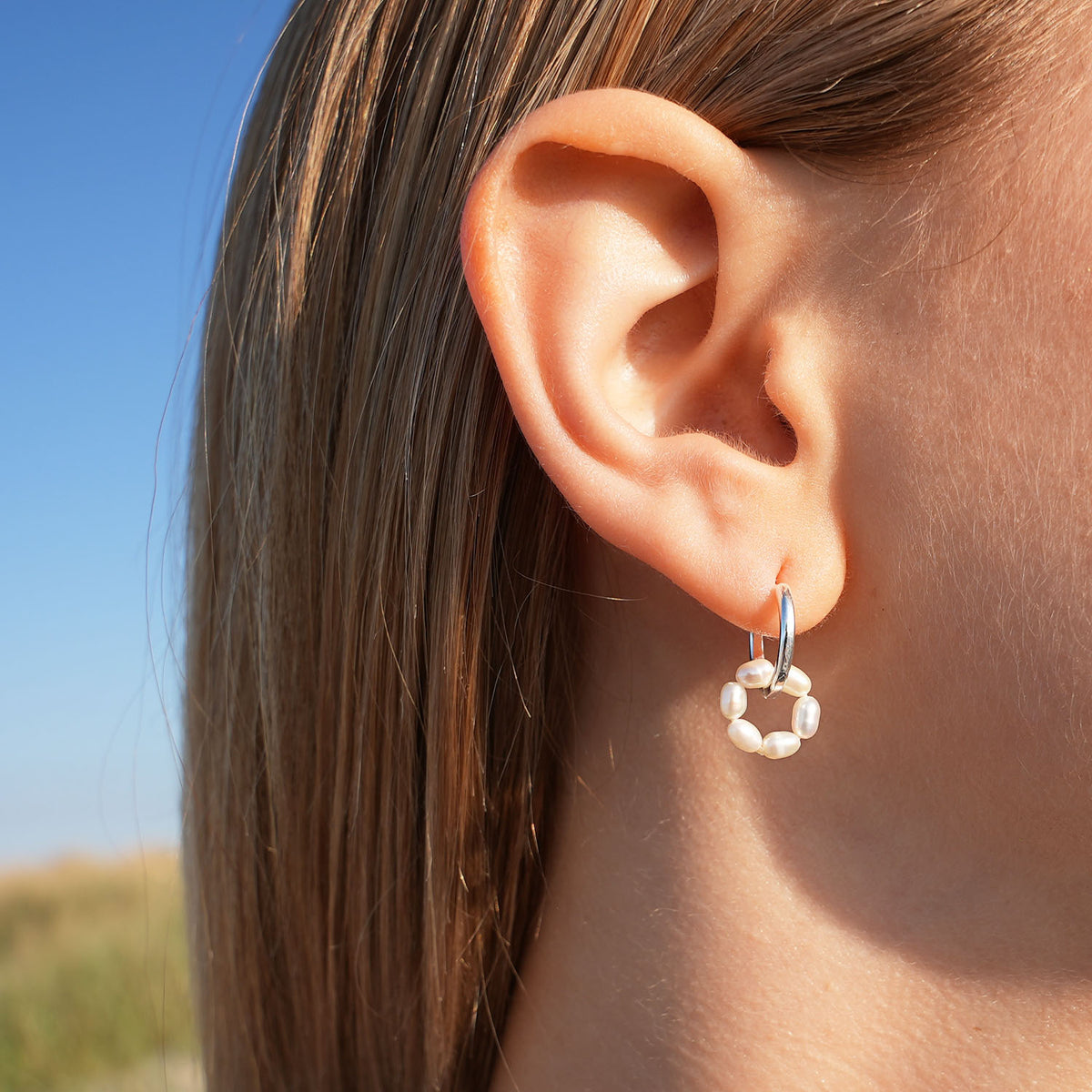 Pearl Earrings "Sofi" - Silver