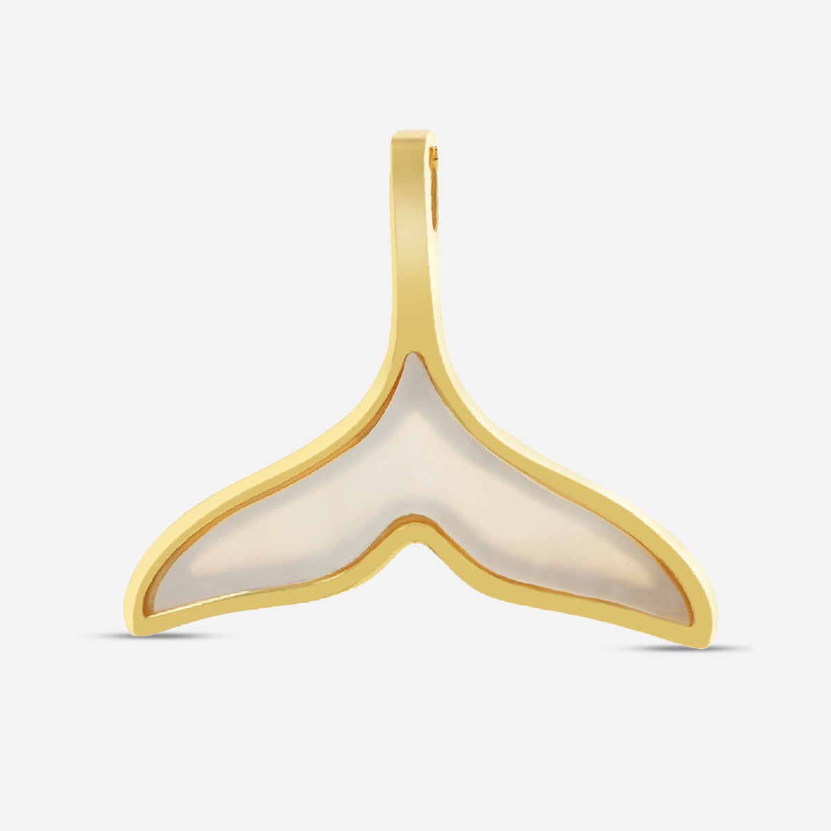 Whale fin - Mother-of-pearl - gold