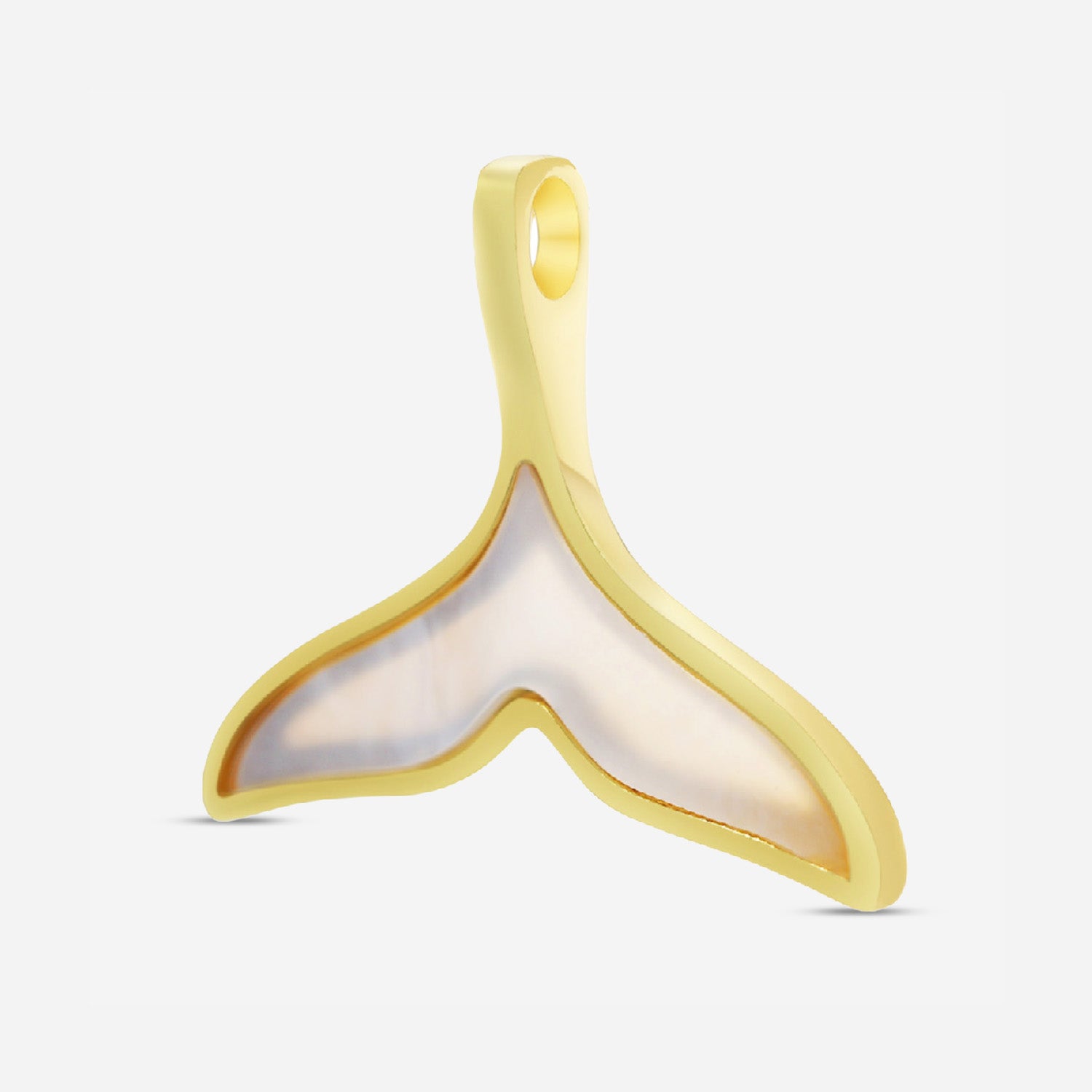 Whale fin - Mother-of-pearl - gold