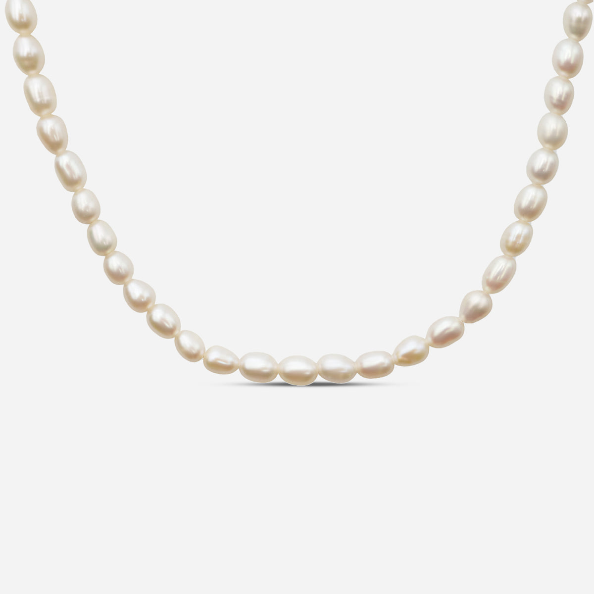 Pearl necklace "Rosa" - Silver