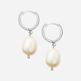 Pearl Earrings "Mira" - Silver