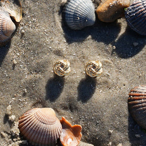 Ear Studs Wave - silver