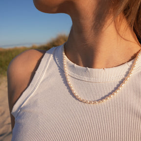 Pearl necklace "Rosa" - Gold