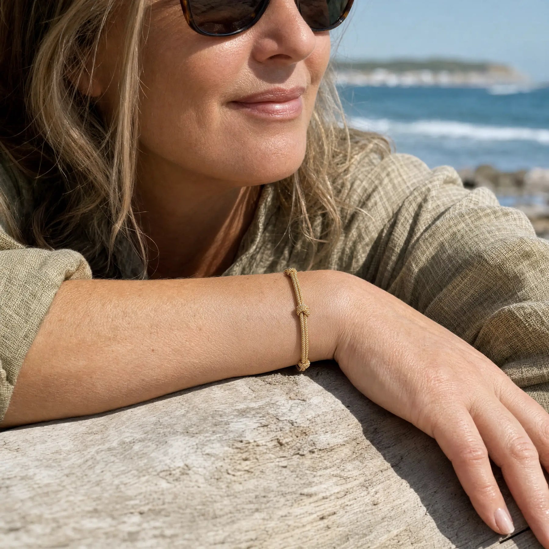 Armband "Wellenknoten-Trio"