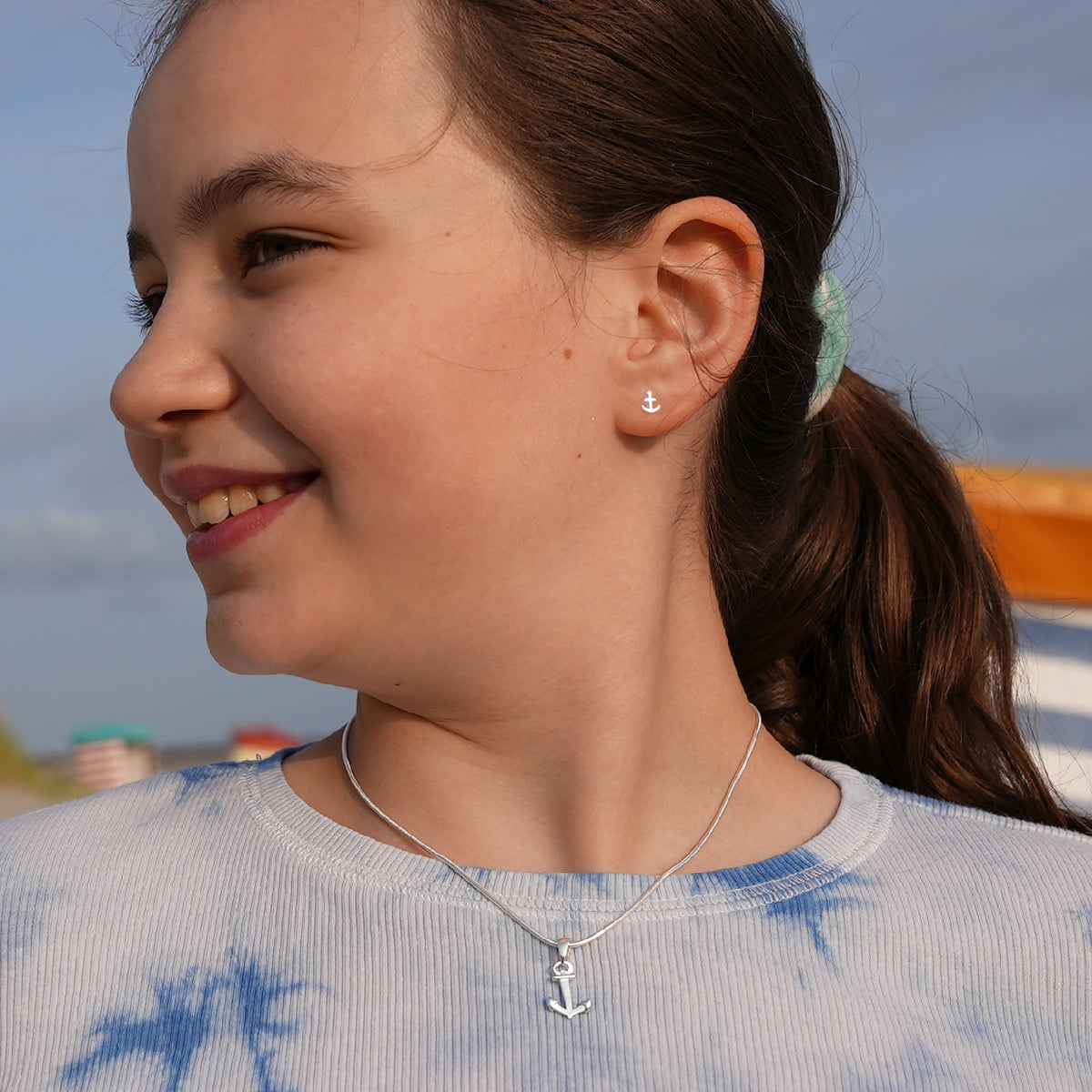 Kids necklace "Anchor" - silver
