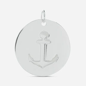 Anchor round - silver