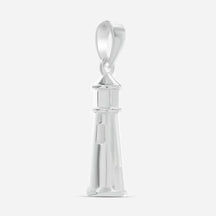 Silberner Leuchtturm Anhänger maritimer Schmuck Küste Meer Geschenkidee