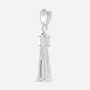 Silberner Leuchtturm Anhänger maritimer Schmuck Küste Meer Geschenkidee
