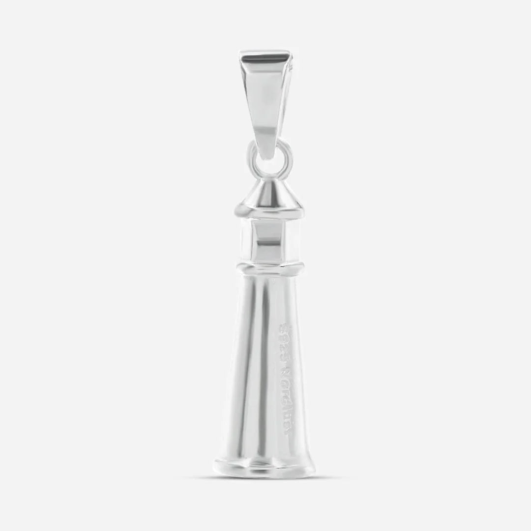 Anhänger Leuchtturm aus Silber, maritimer Schmuck, Küstenmotiv, detailreich gearbeitet