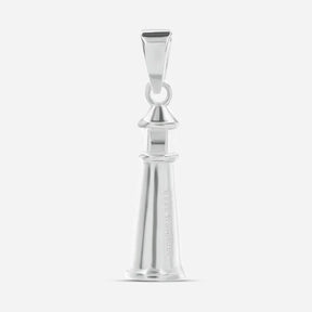 Anhänger Leuchtturm aus Silber, maritimer Schmuck, Küstenmotiv, detailreich gearbeitet