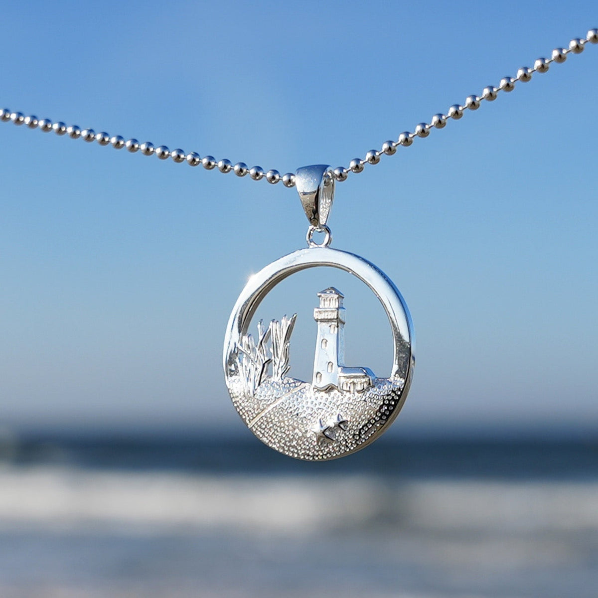 Leuchtturm Rund / Düne - Silber - Nordlust®