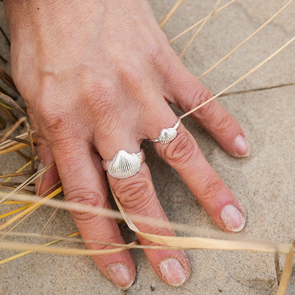 Muschelring klein - deine Stranderinnerung - Silber - Nordlust®