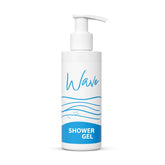 Duschgel-Flasche mit Pumpverschluss, maritimes Wellen-Design, Aufschrift Wave Shower Gel