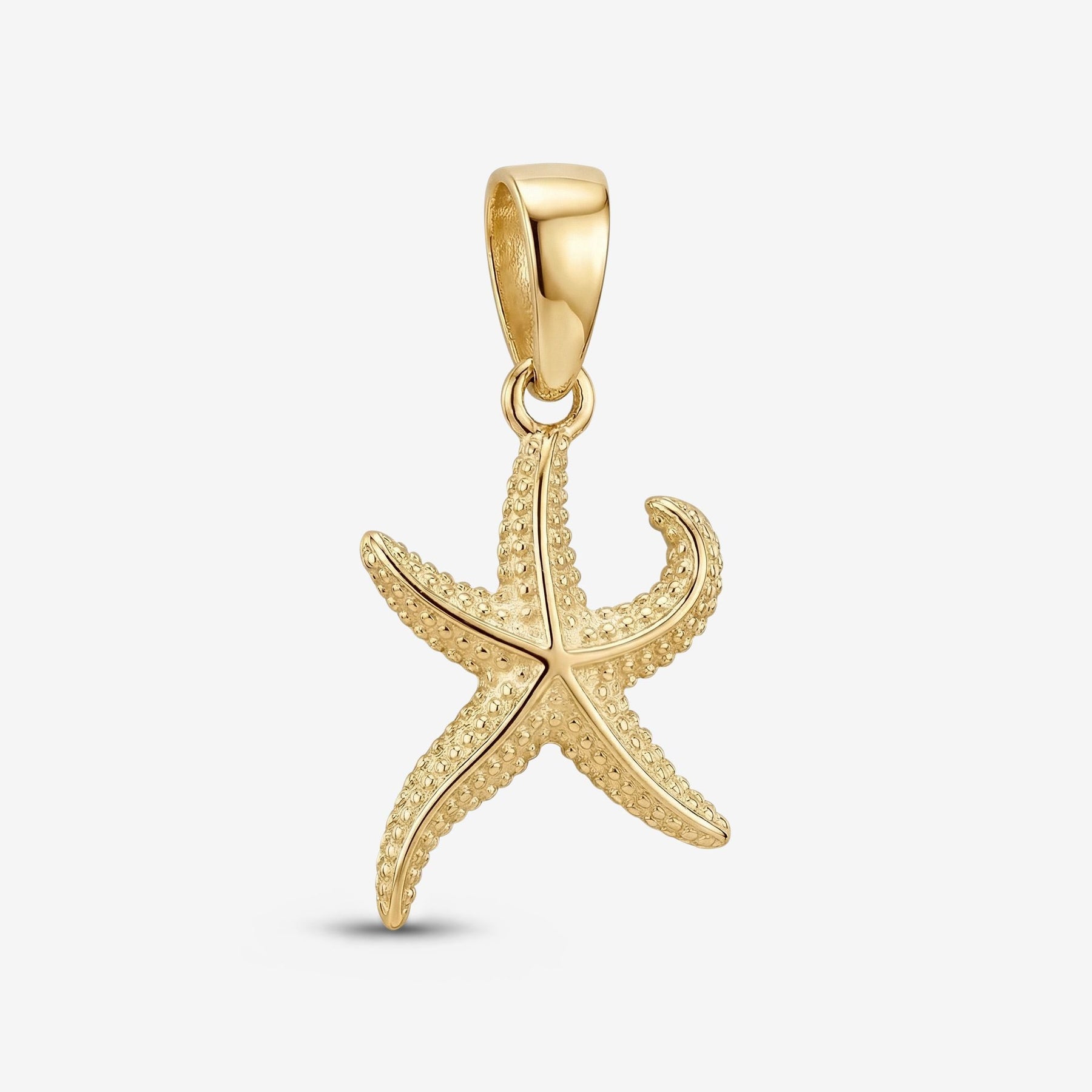 Goldener Seestern Anhänger maritimer Schmuck für Ketten, Strandmotiv, Schmuckanhänger