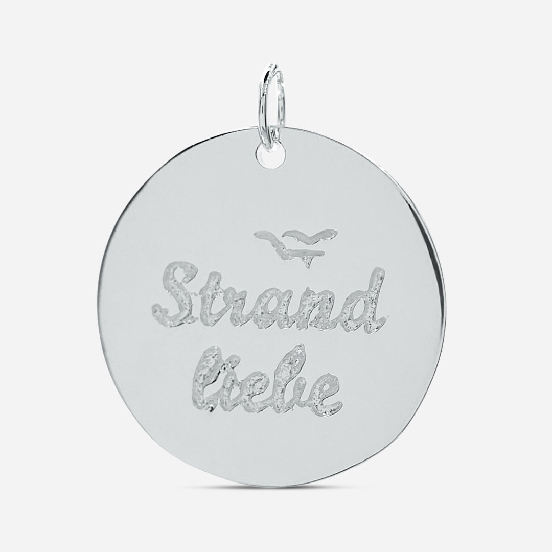 Strandliebe (beach love) round - silver