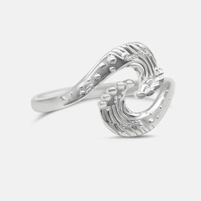 Silberring mit doppeltem Wellenmotiv, maritimer Schmuck, Meer Design